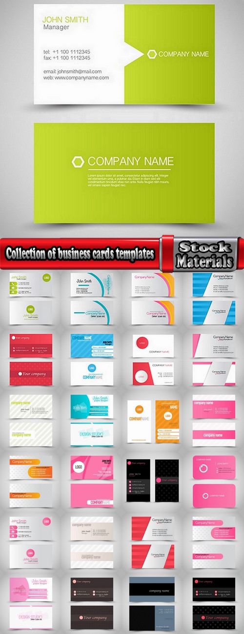 Collection of business cards templates #14-25 Eps