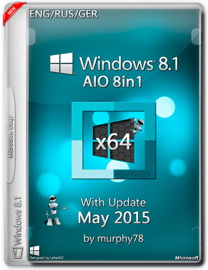 Windows 8.1 x64 AIO 8in1 With Update May 2015 by murphy78 (ENG/RUS/GER)