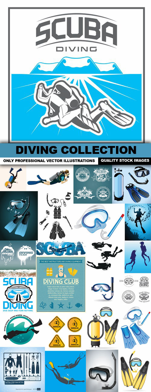 Diving Collection Vector set 3