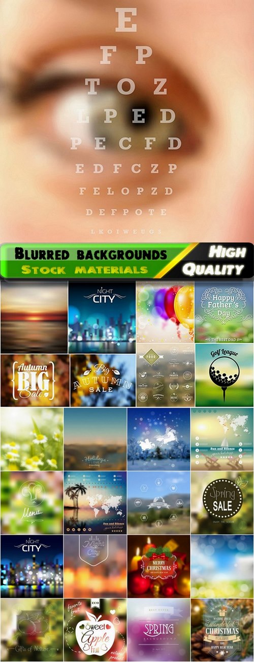 Blurred backgrounds with different scenery - 25 Eps