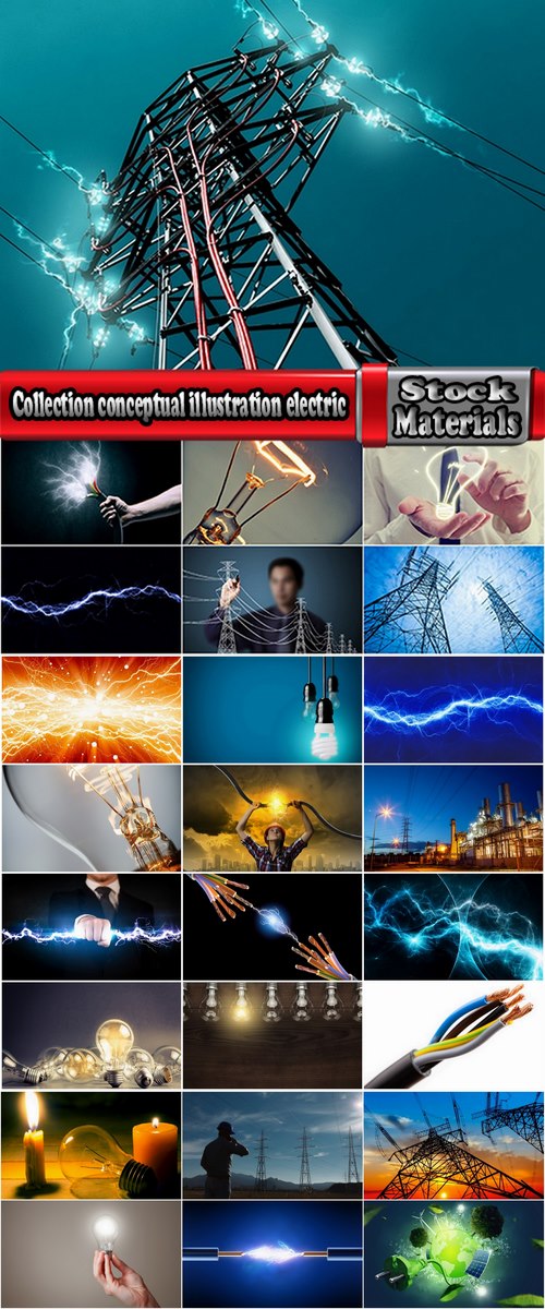 Collection conceptual illustration electric electricity cable wire lamp reliance 25 HQ Jpeg