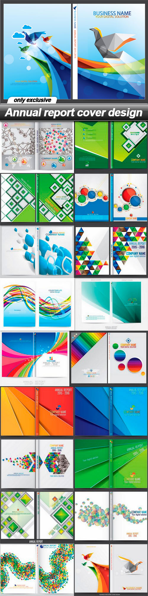 Annual report cover design - 19 EPS