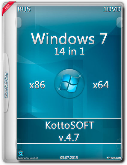 Windows 7 x86/x64 14in1 KottoSOFT v.4.7 (RUS/2015)
