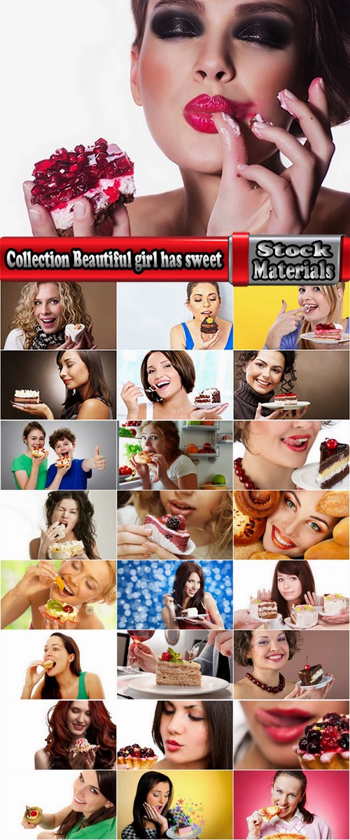 Collection Beautiful girl has sweet pastry cake cream pie 25 HQ Jpeg