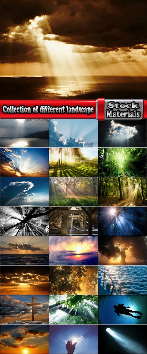 Collection of different landscape sunlight beam sunset cloud forest 25 hQ Jpeg