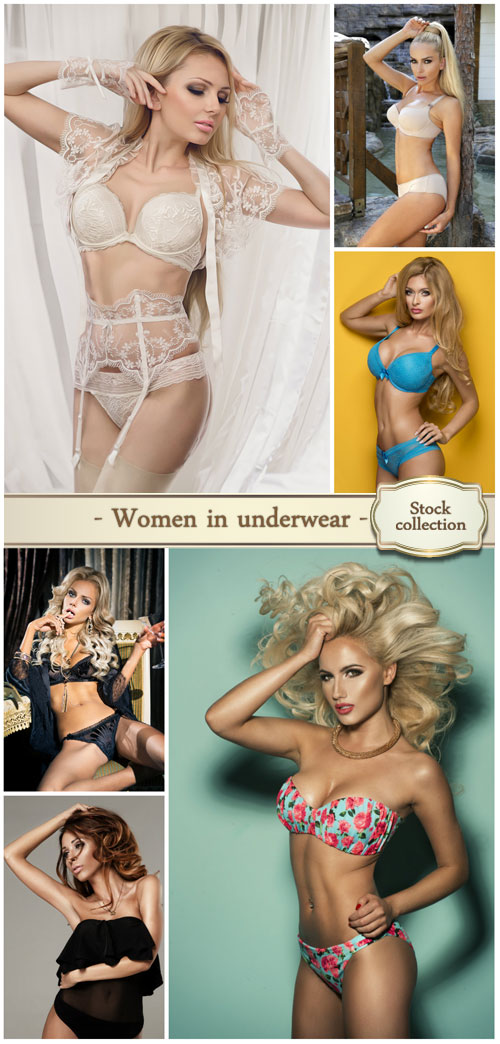 Women in luxurious underwear - stock photos