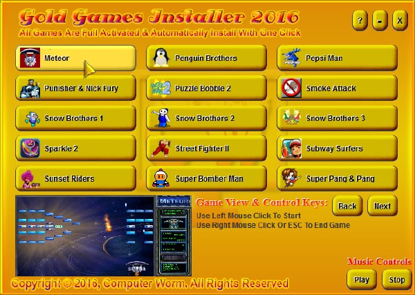 Gold Games Installer 2016 By Computer Worms Team (ENG/2015)