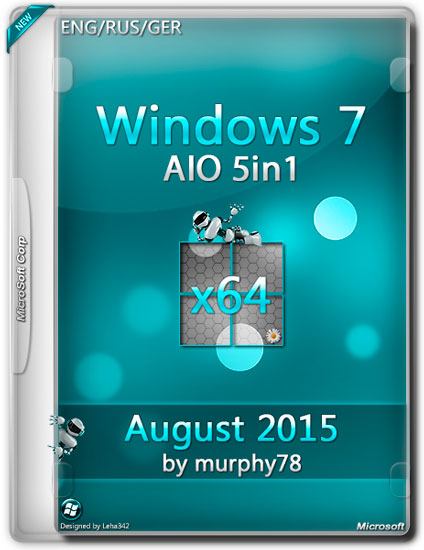 Windows 7 SP1 x64 AIO 5in1 August 2015 by murphy78 (ENG/RUS/GER)