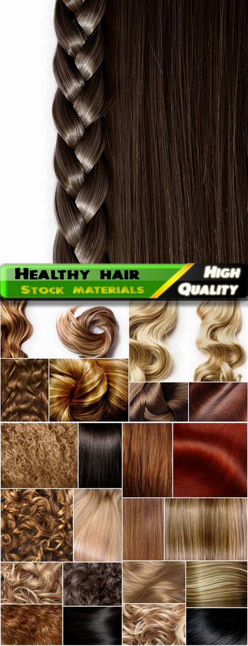 Texture and macro shot of female healthy shiny hair - 25 HQ Jpg