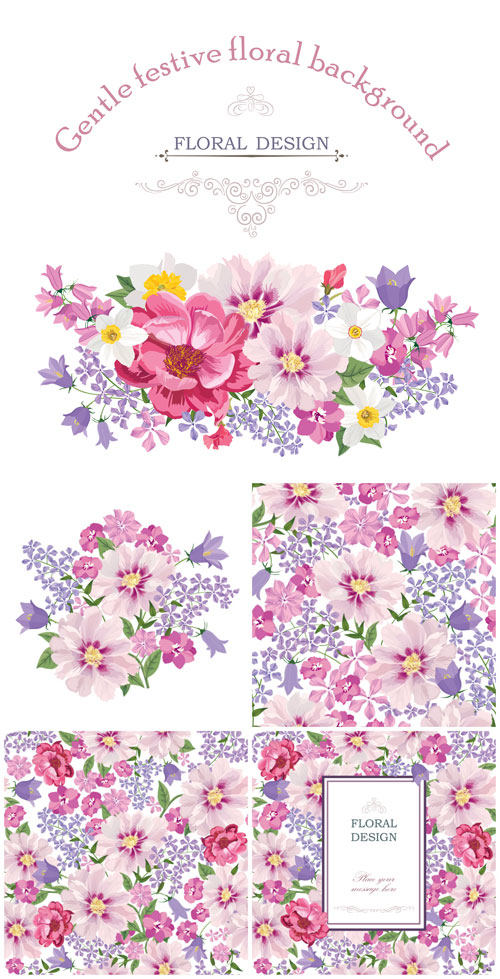 Vector background with floral design