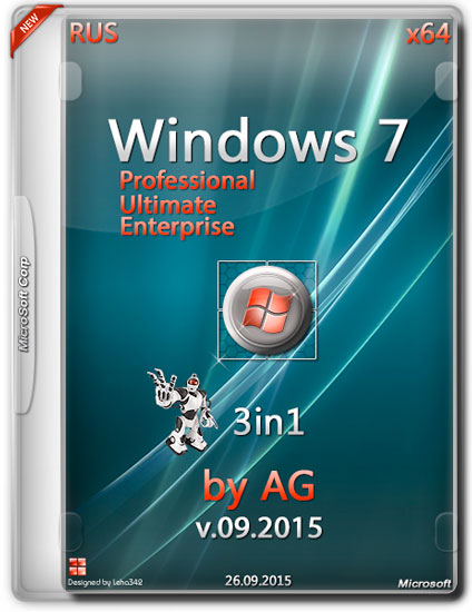 Windows 7 SP1 3in1 x64 by AG v.09.2015 (RUS)