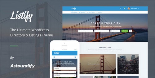 Download Listify v1.0.7 - Themeforest WordPress Directory Theme product photo