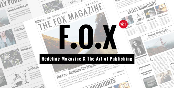 ThemeForest - The Fox v2.1.2 - Contemporary Magazine Theme for Creators