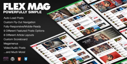 Download Nulled Flex Mag - Responsive WordPress News Theme graphic